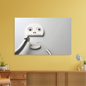 歯のトリートメントを取る骨格 キャンバスプリント (インサイチュ (リビング))