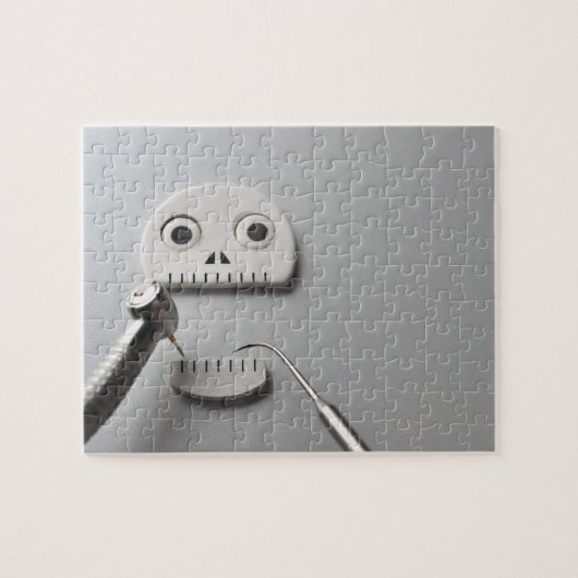 歯のトリートメントを取る骨格 ジグソーパズル (横)