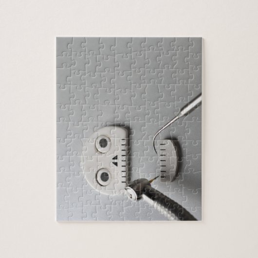 歯のトリートメントを取る骨格 ジグソーパズル (縦)