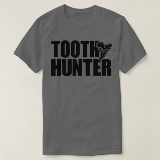 歯のハンターコレクティングフカザメ歯狩り Tシャツ (デザイン正面)