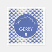 歯のパターン（の模様が）ある歯医者の退職パーティー スタンダードカクテルナプキン (正面)