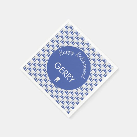 歯のパターン（の模様が）ある歯医者の退職パーティー スタンダードカクテルナプキン (角)