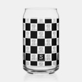 歯のパーソナライズされたチェックパターン ガラス缶 (裏面)