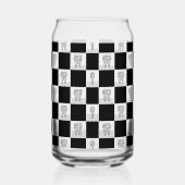 歯のパーソナライズされたチェックパターン ガラス缶 (右)