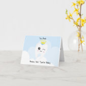 歯のパーソナライズされた妖精からの手紙 カード (黄色い花)