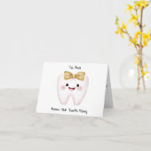 歯のパーソナライズされた妖精からの手紙 カード (黄色い花)