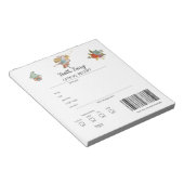 歯のパーソナライズされた妖精の領収書 ノートパッド (アングル)