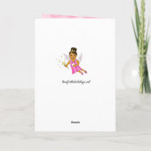 歯のパーソナライズされた妖精カード カード (裏面)