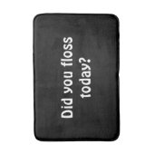 歯のフロッシングのメモの印 バスマット (正面縦)