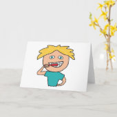 歯のブラッシング カード (黄色い花)