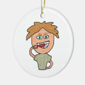 歯のブラッシング セラミックオーナメント (左)