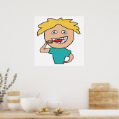 歯のブラッシング ポスター (キッチン)