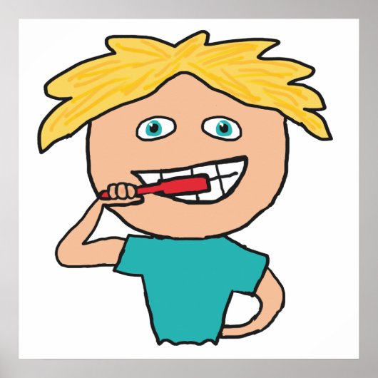 歯のブラッシング ポスター (正面)
