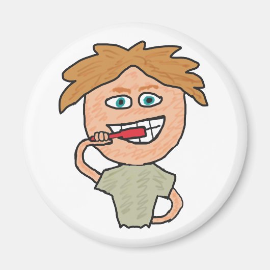 歯のブラッシング マグネット (正面)