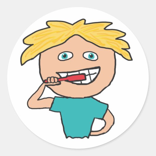 歯のブラッシング ラウンドシール (正面)