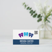 歯のブレース | QRスキャンコード名刺 名刺 (スタンド正面)