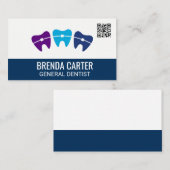 歯のブレース | QRスキャンコード名刺 名刺 (正面/裏面)