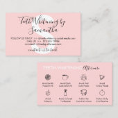 歯のホワイトニングアフターケアのヒントの指示ガイド 名刺 (正面/裏面)