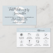 歯のホワイトニングアフターケアの青いガイド 名刺 (正面/裏面)