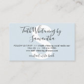 歯のホワイトニングアフターケアの青いガイド 名刺 (正面)