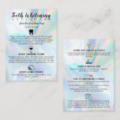 歯のホワイトニングアフターケア指導 名刺 (正面/裏面)