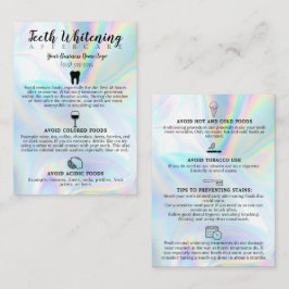 歯のホワイトニングアフターケア指導 名刺