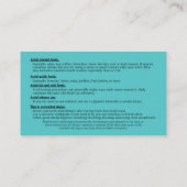 歯のホワイトニングアフターケア指導 名刺 (裏面)