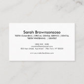 歯のホワイトニングセードガイド 名刺 (裏面)