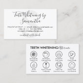 歯のホワイトニング後のケアのヒント歯科医 名刺 (正面/裏面)