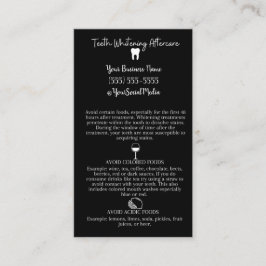 歯のホワイトニング後ケア 名刺