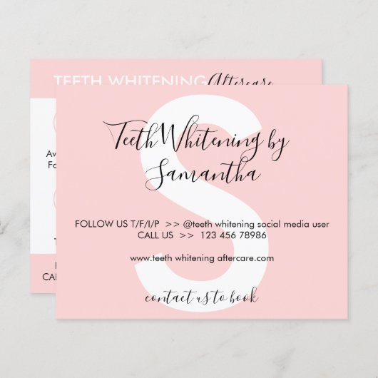 歯のホワイトニング後部治療の指導のヒント (正面/裏面)