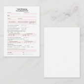 歯のホワイトニング相談型枠 名刺 (正面/裏面)