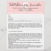 歯のホワイトニング顧客の同意予算型枠 チラシ (正面)