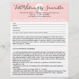 歯のホワイトニング顧客の同意予算型枠 チラシ