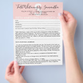 歯のホワイトニング顧客の同意予算型枠 チラシ (手)