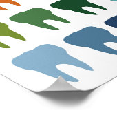 歯のポスタカラフルー歯科歯科歯科用歯術 ポスター (角)