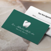 歯のモダンロゴのエレガントティール（緑がかった色） 予約カード