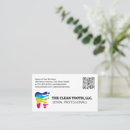 歯のロカラフルゴ |歯科プロフェッショナル 名刺 (スタンド正面)