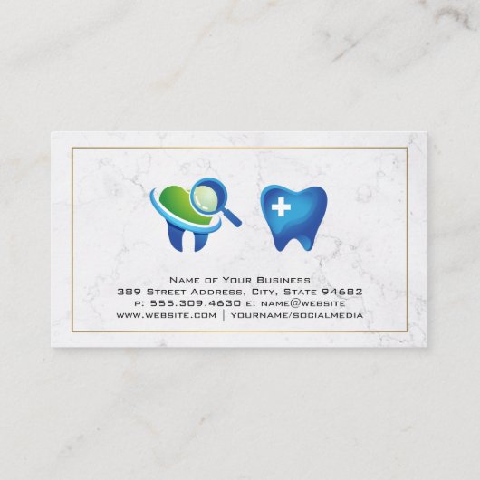 歯のロゴ 名刺 (裏面)