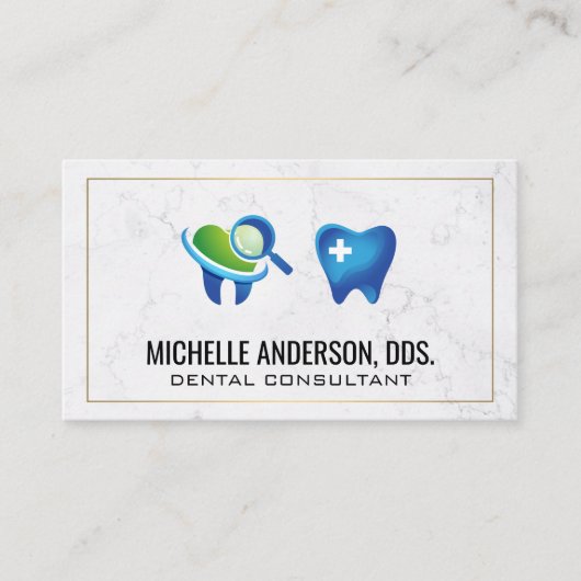 歯のロゴ 名刺 (正面)