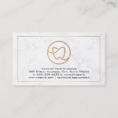 歯のロゴ | 大理石 名刺 (裏面)