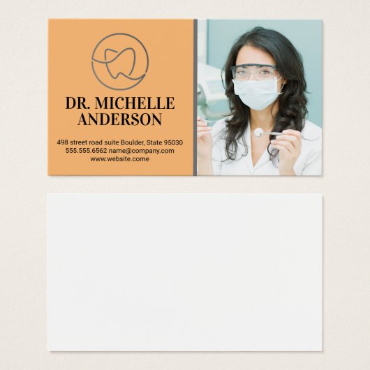 歯のロゴ |歯医者 (正面&裏面)