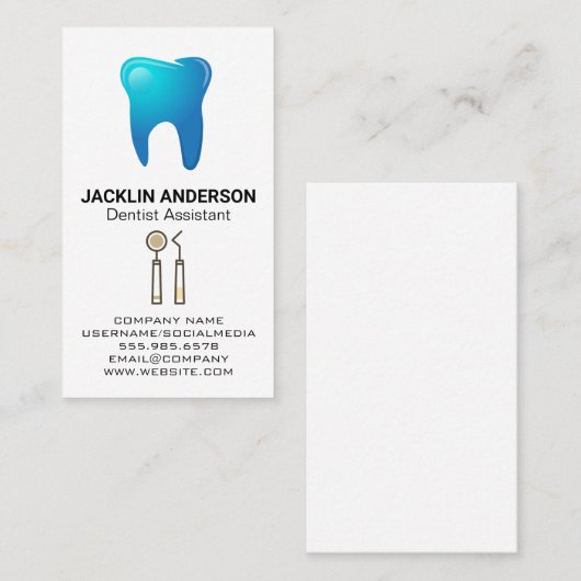 歯のロゴ | 歯科用ツール 名刺 (正面/裏面)