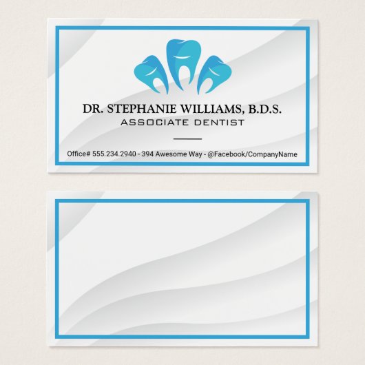 歯のロゴ |歯科 (正面&裏面)