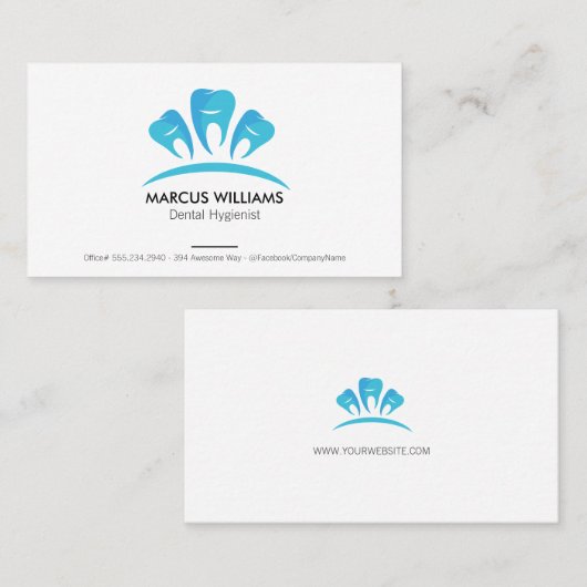 歯のロゴ |歯科 名刺 (正面/裏面)