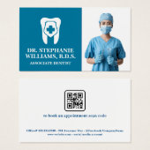 歯のロゴ | 若い女性歯科医 (正面&裏面)