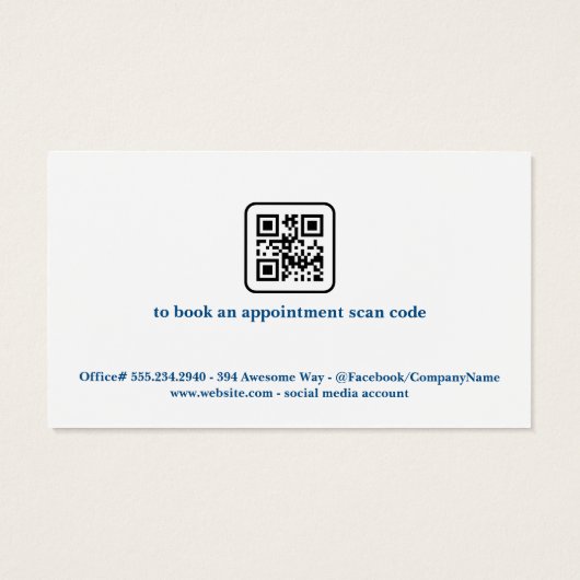 歯のロゴ | 若い女性歯科医 (裏面)