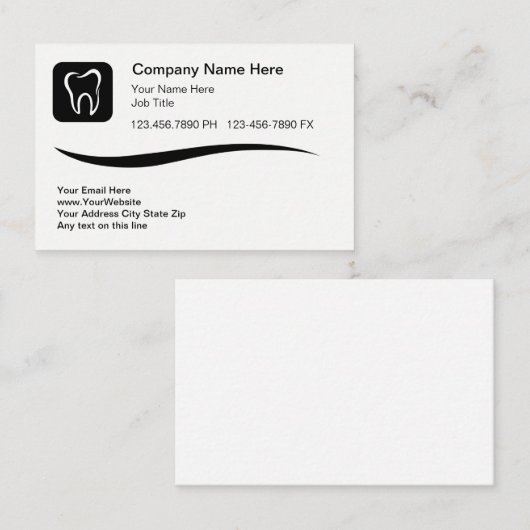 歯のロモダンゴ歯の名刺 名刺 (正面/裏面)