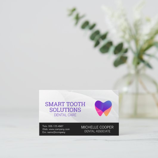 歯のロモダンゴ |歯科 名刺 (スタンド正面)