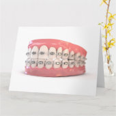 歯の中かっこ付き偽 カード (黄色い花)